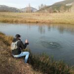 Truite au combat en pêche à la mouche